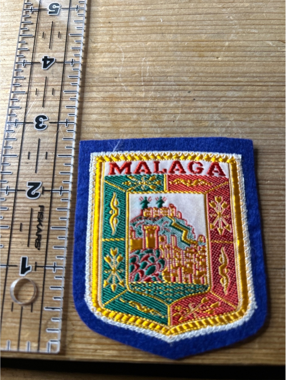 Vintage Malaga Embroidered Patch Badge